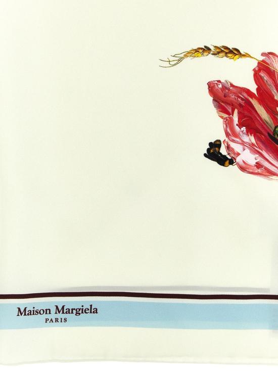  마르지엘라 머플러/스카프 메종  실크 스카프 화이트 - MAISON MARGIELA