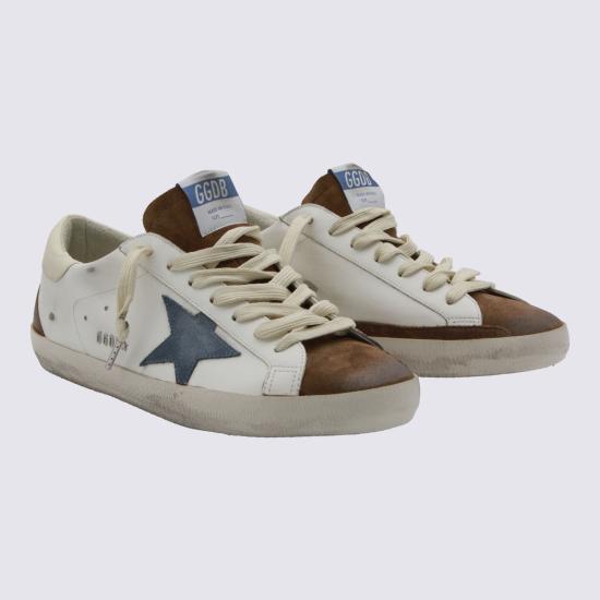 26FW 골든구스 스니커즈 GMF00102 F00869583401 WHITE BROWN BLUE DENIM CREAM - GOLDEN GOOSE