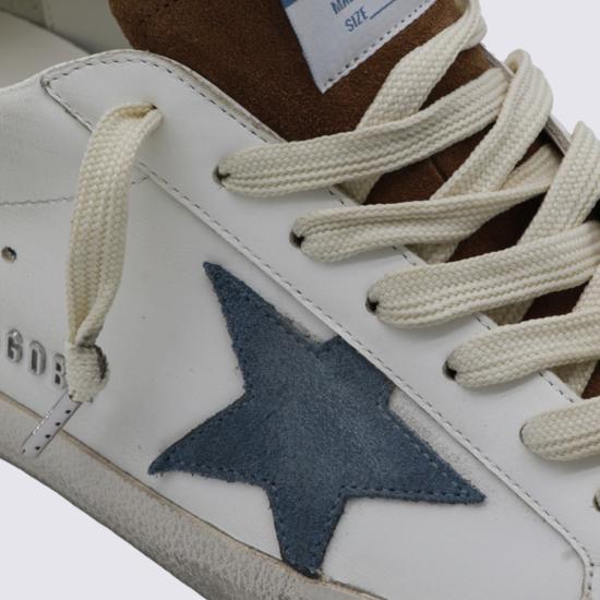26FW 골든구스 스니커즈 GMF00102 F00869583401 WHITE BROWN BLUE DENIM CREAM - GOLDEN GOOSE