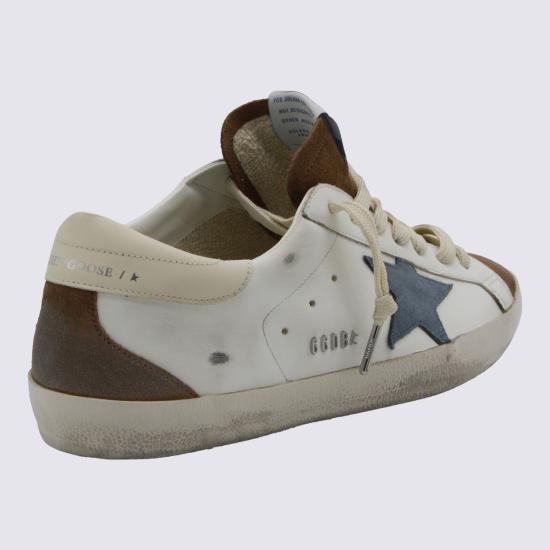 26FW 골든구스 스니커즈 GMF00102 F00869583401 WHITE BROWN BLUE DENIM CREAM - GOLDEN GOOSE