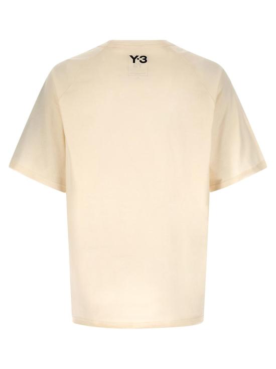  와이쓰리 반팔 티셔츠 Y 3 면 티셔츠 화이트 - Y-3