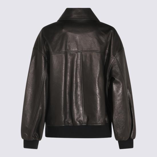 26FW 케이트 가죽 자켓 6166729 200 Black - KHAITE