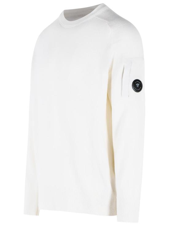 26FW 씨피 컴퍼니 스웨터 21CMKN085A 110149A103 White - C.P. COMPANY