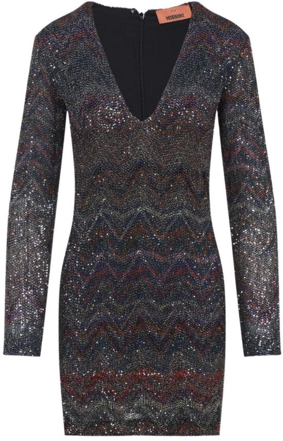 25FW 미소니 숏 원피스 DS25WG1NBC005GS91P6 BLACK