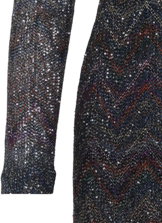 25FW 미소니 숏 원피스 DS25WG1NBC005GS91P6 BLACK - MISSONI