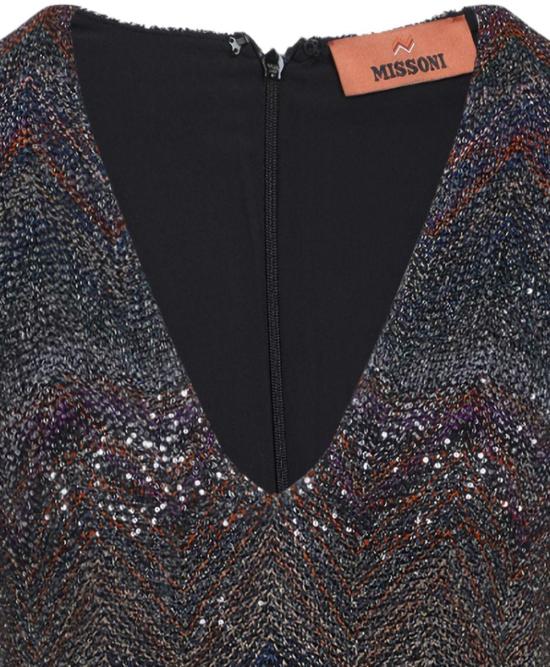 25FW 미소니 숏 원피스 DS25WG1NBC005GS91P6 BLACK - MISSONI