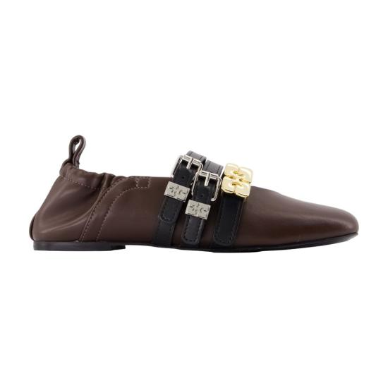 26FW 가니 플랫 슈즈 D1020001 ZWX BROWN