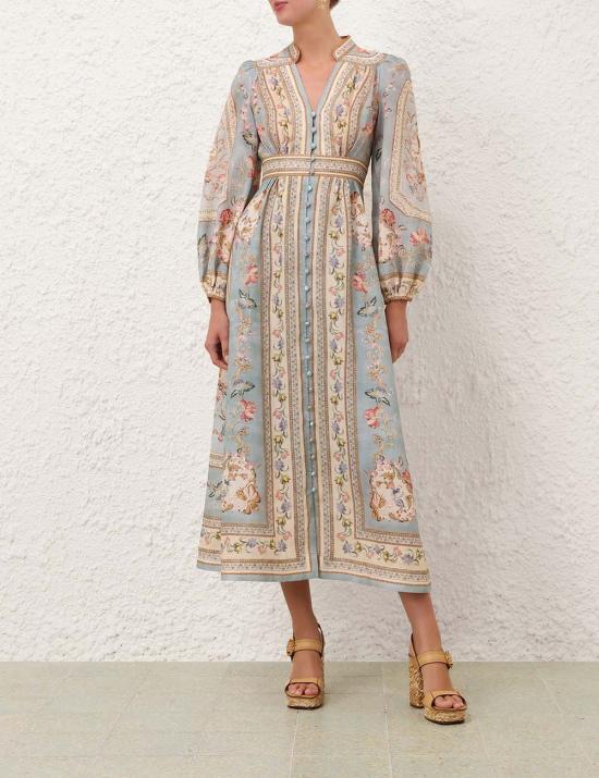 26FW 짐머만 미디 원피스 3501DSS264 BTPF Azzurro - ZIMMERMANN