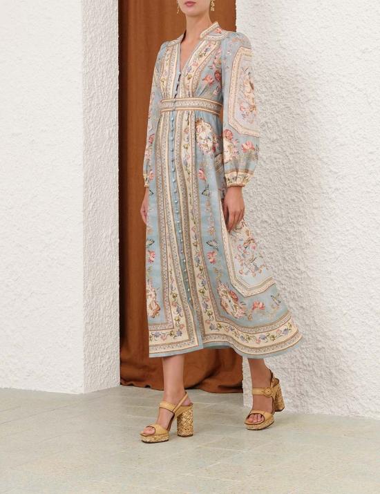 26FW 짐머만 미디 원피스 3501DSS264 BTPF Azzurro - ZIMMERMANN