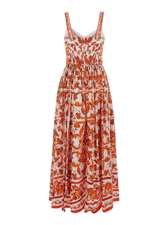 26FW 돌체앤가바나 롱 원피스 F6TTHTGDDRLS9000 Orange - DOLCE & GABBANA