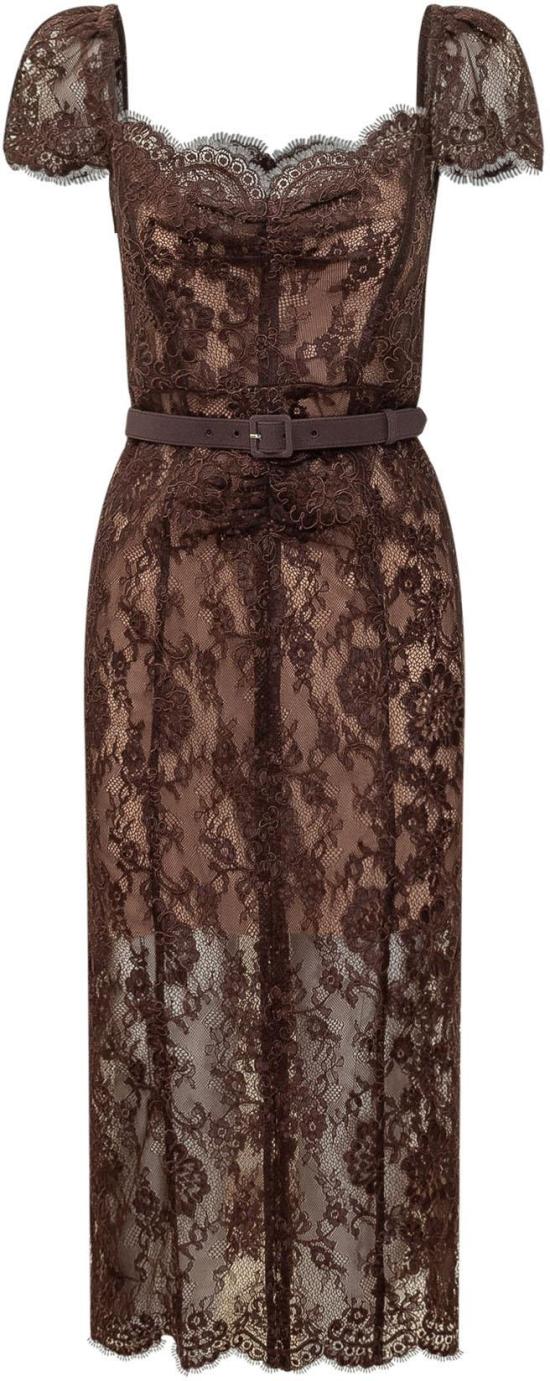 26FW 셀프 포트레이트 롱 원피스 PF26099MABRBROWN