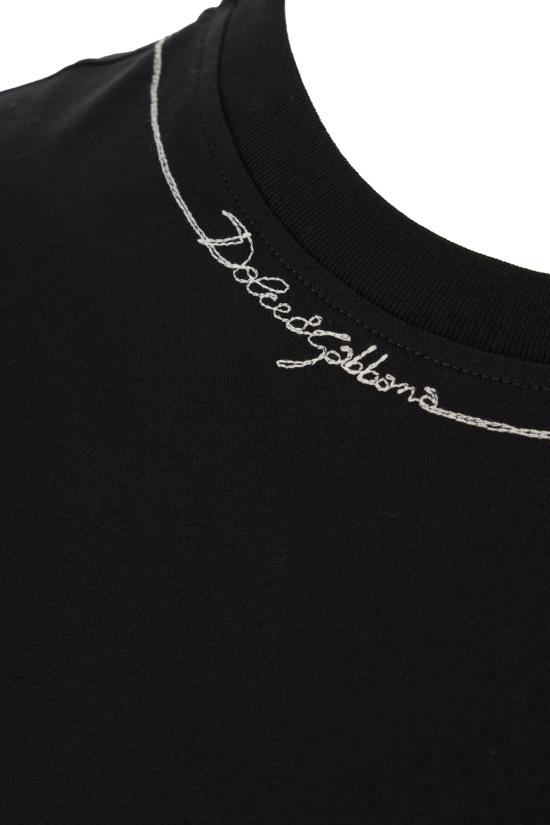 26FW 돌체앤가바나 반팔 티셔츠 G8RN8ZG7P9O N0000 Nero - DOLCE & GABBANA