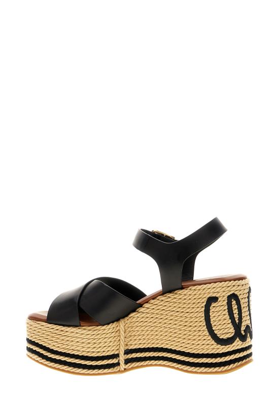 26FW 끌로에 샌들 CH26U18ZXJ 905 BLACK WHITE - CHLOE