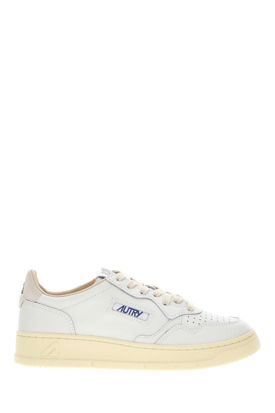 26FW 오트리 메달리스트 로우 레더 스니커즈 AULWBJ04 WHTSNOWHT WHITE SNOW WHITE