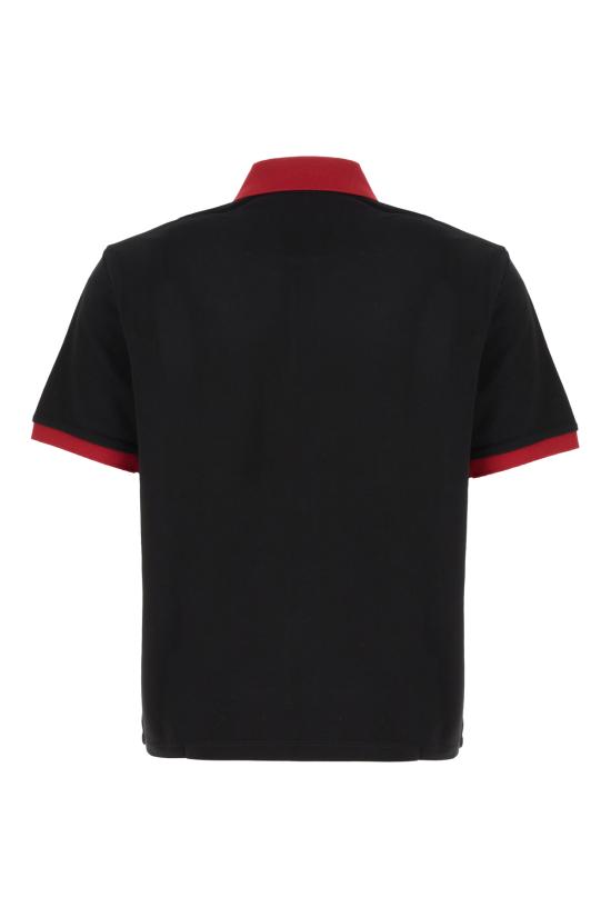 26FW 베르사체 폴로 티셔츠 10240311A17681 2B9A0 BLACK LIPSTICK RED - VERSACE
