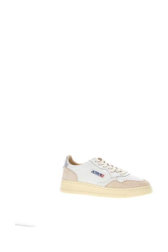 26FW 오트리 메달리스트 로우 레더 스니커즈 AULWLS74 WHTSILVER WHITE SILVER - AUTRY