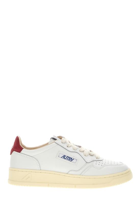26FW 오트리 메달리스트 로우 레더 스니커즈 AULWBJ01 WHTDEEPCLARET WHITE DEEP CLARET