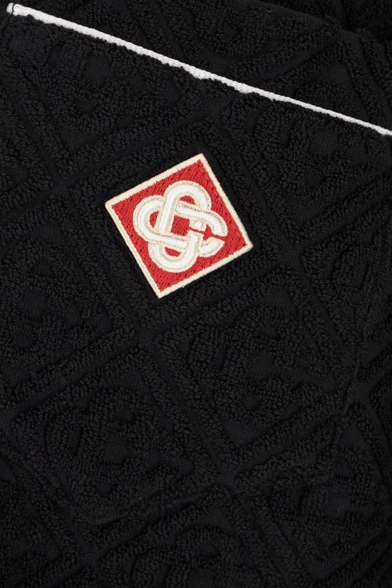 26FW 카사블랑카 반팔 셔츠 MPF26SH085 02 MONOGRAM TOWELLING BLACK - CASABLANCA
