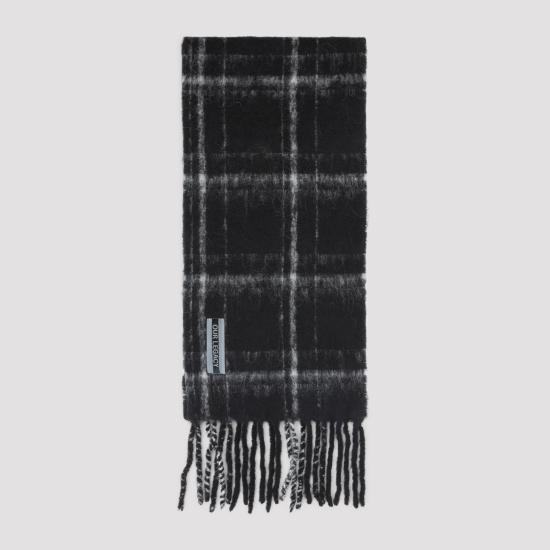 26FW 아워레가시 머플러/스카프 A4248EBF BLACK FUZZY ALPACA CHECK - OUR LEGACY