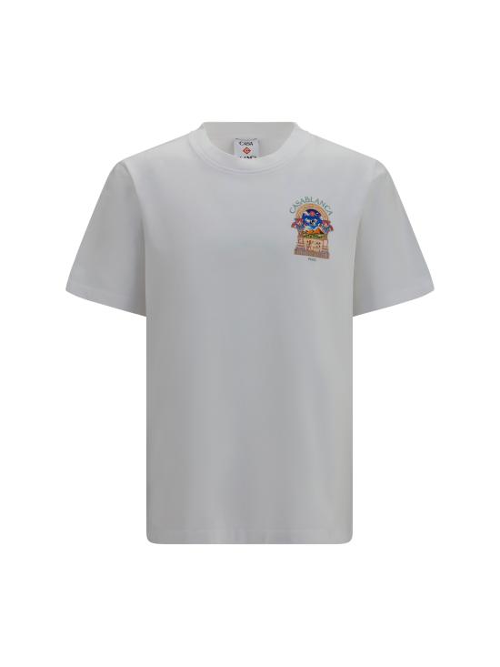 26FW 카사블랑카 반팔 티셔츠 MPF26JTS00108 WHITE