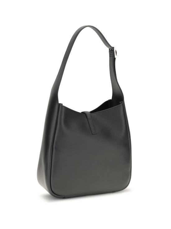 26FW 생로랑 LE 5 A 7 서플 스몰 그레인드 레더백 713938AACQG 1000 BLACK - SAINT LAURENT