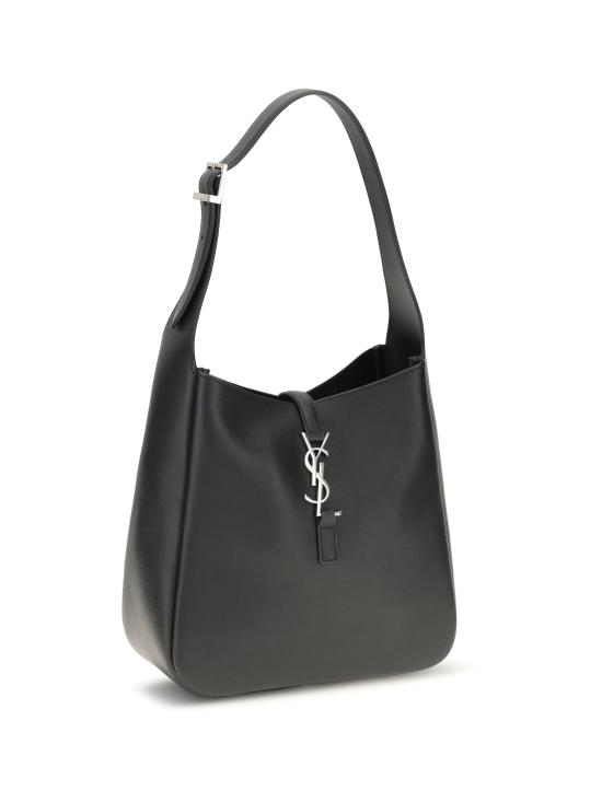 26FW 생로랑 LE 5 A 7 서플 스몰 그레인드 레더백 713938AACQG 1000 BLACK - SAINT LAURENT