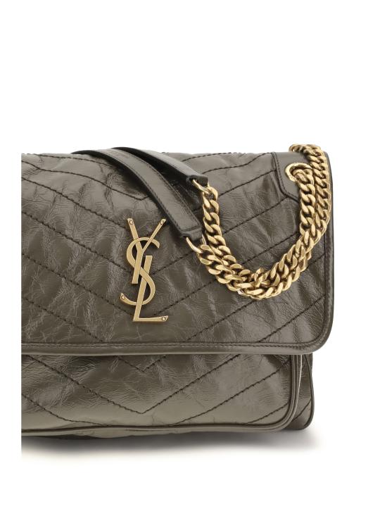26FW 생로랑 니키 미디움 빈티지 레더 6331840EN07 3212 GREEN - SAINT LAURENT