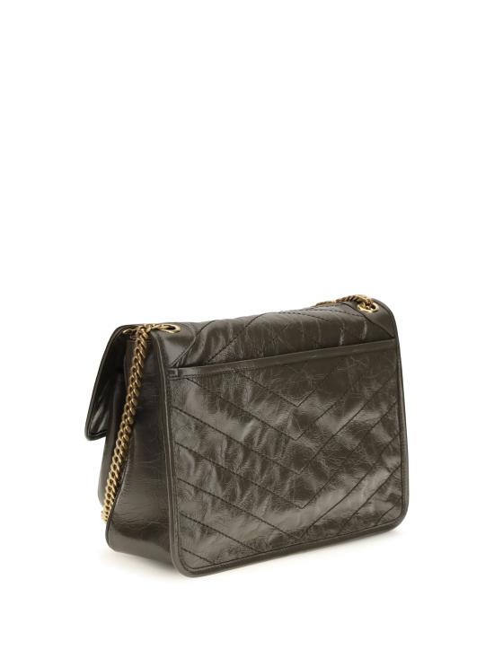 26FW 생로랑 니키 미디움 빈티지 레더 6331840EN07 3212 GREEN - SAINT LAURENT
