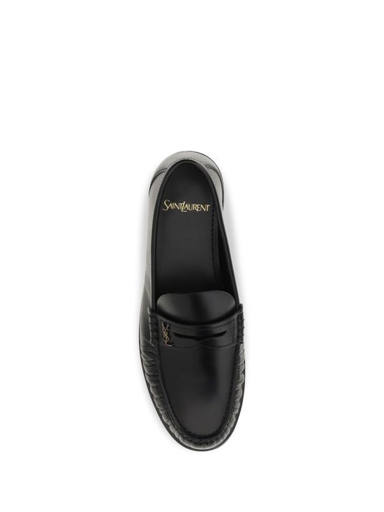 26FW 생로랑 모노그램 레더로퍼 820648AAELH 1000 BLACK - SAINT LAURENT