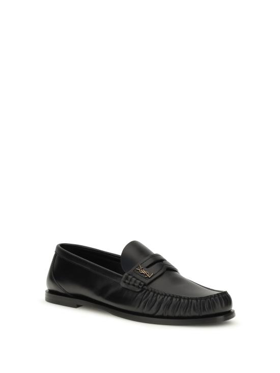 26FW 생로랑 모노그램 레더로퍼 820648AAELH 1000 BLACK - SAINT LAURENT