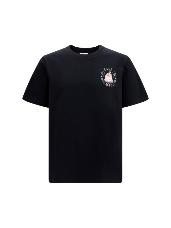 26FW 카사블랑카 반팔 티셔츠 MPF26JTS00117 BLACK