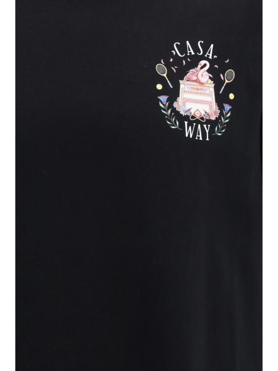 26FW 카사블랑카 반팔 티셔츠 MPF26JTS00117 BLACK - CASABLANCA