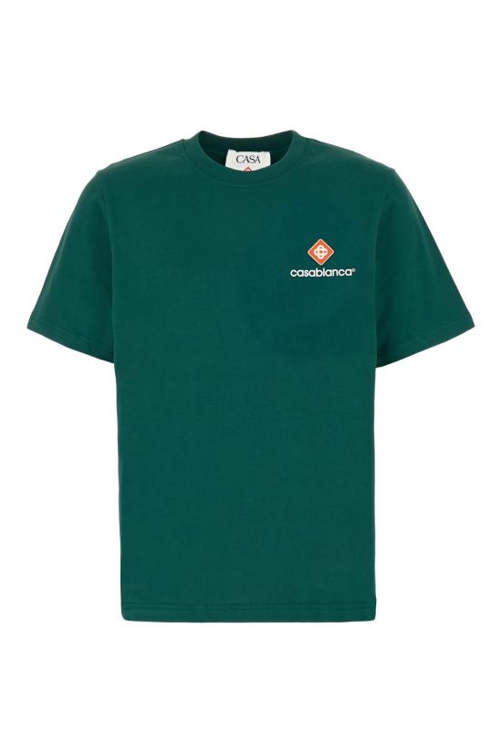 26FW 카사블랑카 반팔 티셔츠 MPF26JTS001 12 GREEN JERSEY