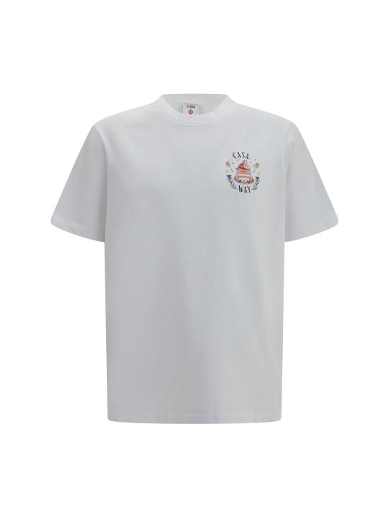 26FW 카사블랑카 반팔 티셔츠 MPF26JTS00105 WHITE