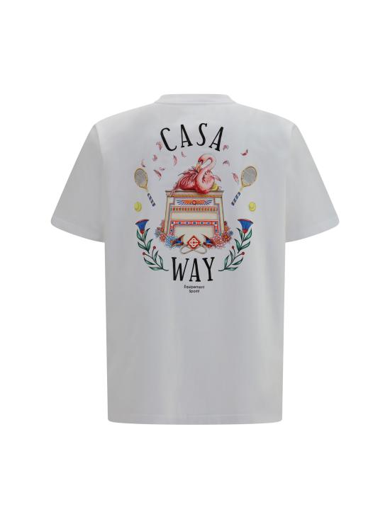26FW 카사블랑카 반팔 티셔츠 MPF26JTS00105 WHITE - CASABLANCA