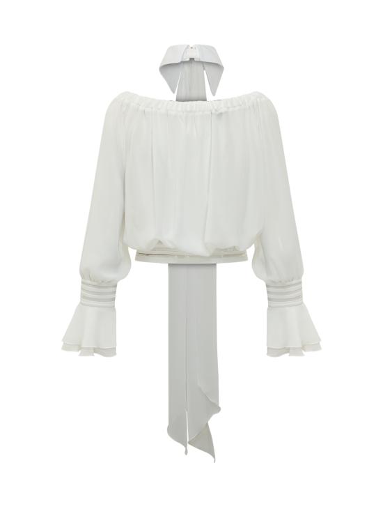 26SS 엘리자베타프랜치 블라우스 CA13561E2 X88 AVORIO BIANCO - ELISABETTA FRANCHI