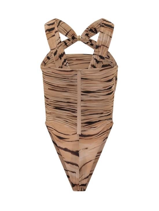26SS 엘리자베타프랜치 바디수트 티셔츠 BO03362E2 470 CAMMELLO - ELISABETTA FRANCHI