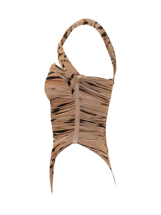 26SS 엘리자베타프랜치 바디수트 티셔츠 BO03362E2 470 CAMMELLO - ELISABETTA FRANCHI
