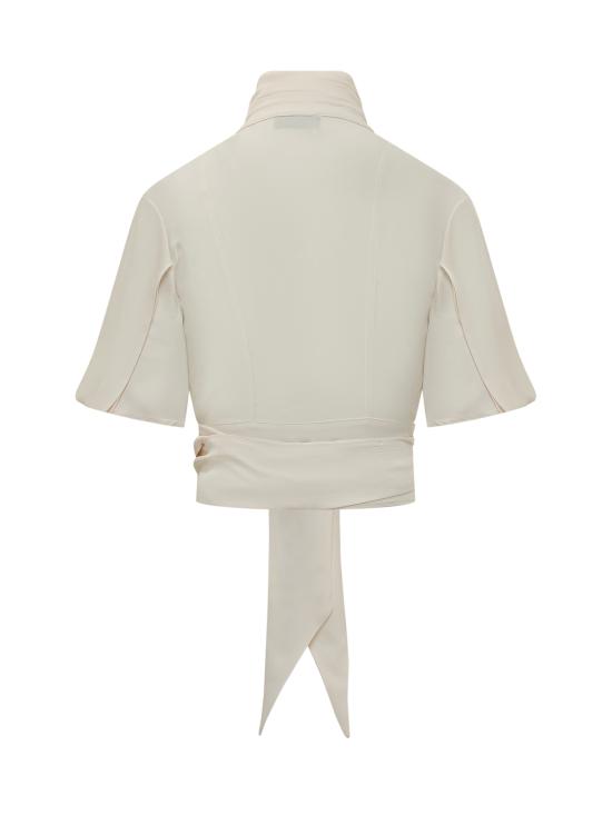 26SS 엘리자베타프랜치 블라우스 CA15862E2 193 BURRO - ELISABETTA FRANCHI