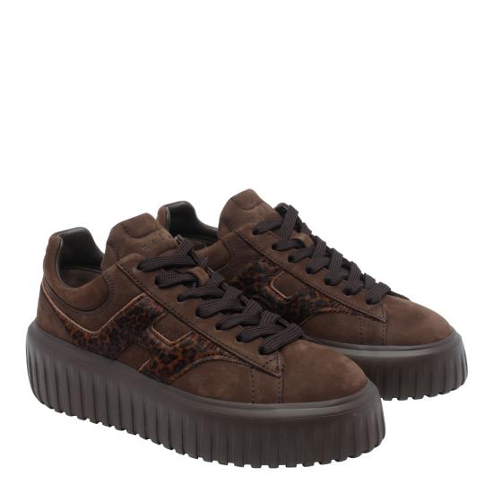 26FW 호간 스니커즈 HXW6450FE9A VH80R1D Brown - HOGAN