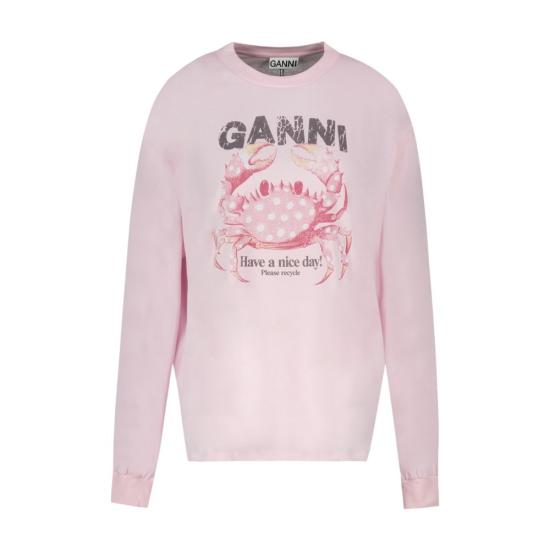 26FW 가니 긴팔 티셔츠 A1050242 868 PINK