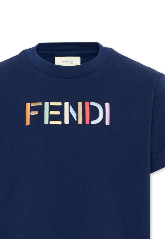 26FW [키즈] 펜디 티셔츠 JUI208 AY8D F1I11 BLUE - FENDI