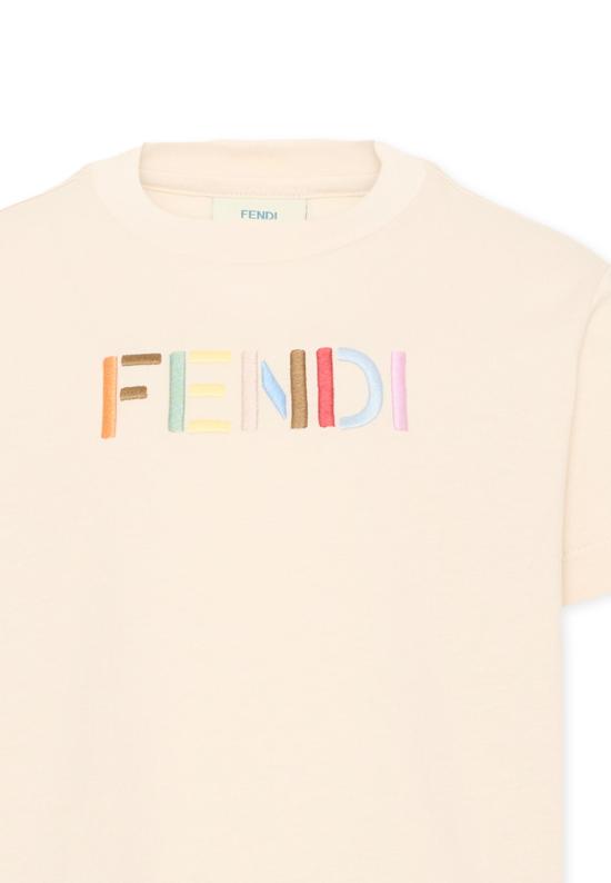 26FW [키즈] 펜디 티셔츠 JUI208 AY8D F0XW5 BEIGE - FENDI