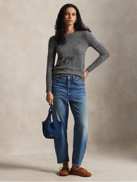 26FW 랄프 로렌 스웨터 미스토 캐시미어 그리지오 소재의 말리아 아 트레체 - RALPH LAUREN