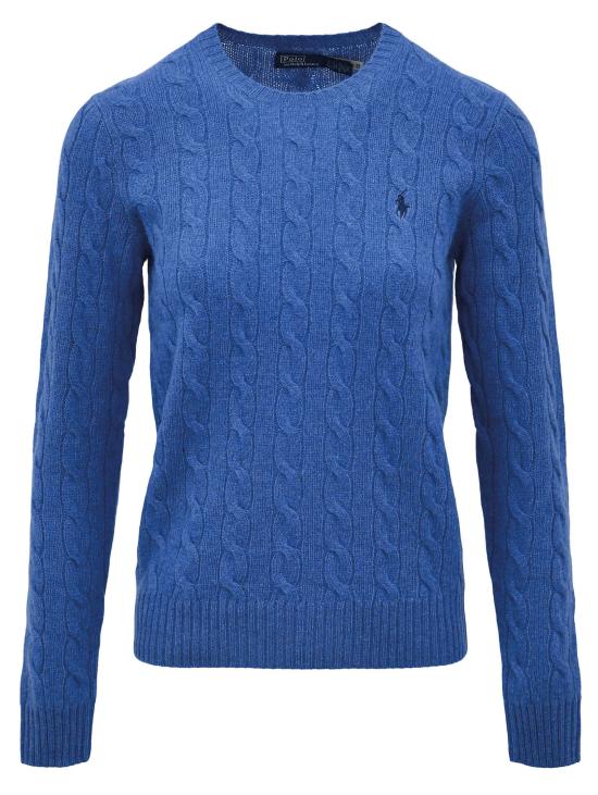 26FW 랄프 로렌 스웨터 미스토 캐시미어 코발토 소재의 Maglia a Trecce - RALPH LAUREN