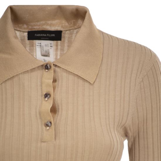 26SS 파비아나 필리피 폴로 티셔츠 MAD266F006 BEIGE - FABIANA FILIPPI