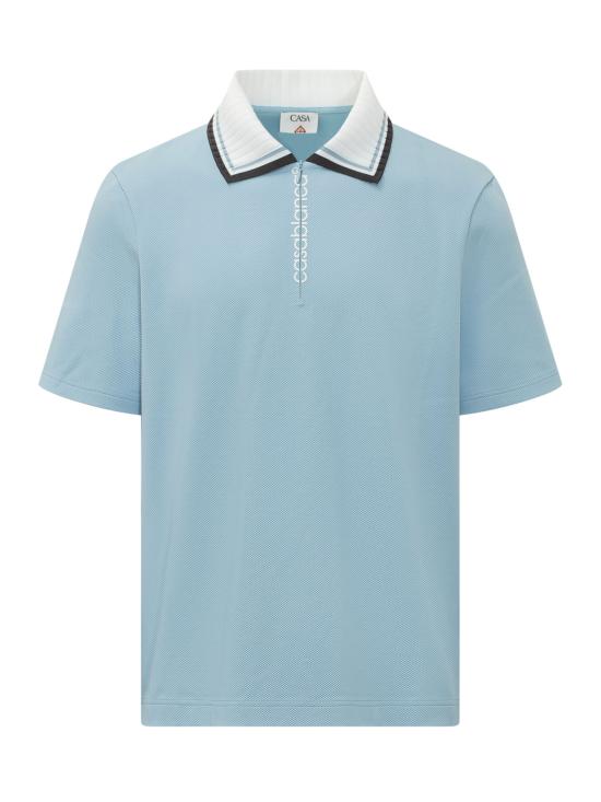 26FW 카사블랑카 폴로 티셔츠 MPF26JTP543 01 PALE BLUE
