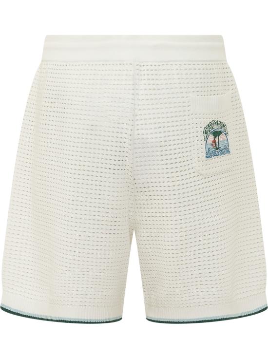 26FW 카사블랑카 숏팬츠 MPF26KW1427 01 PALM TREE EMBLEM - CASABLANCA