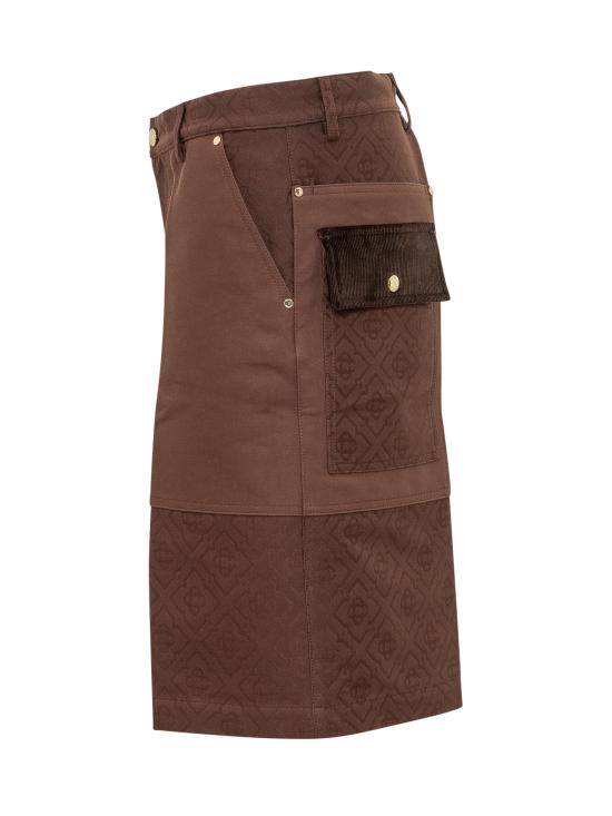 26FW 카사블랑카 숏팬츠 MPF26TR451 01 DARK BROWN - CASABLANCA