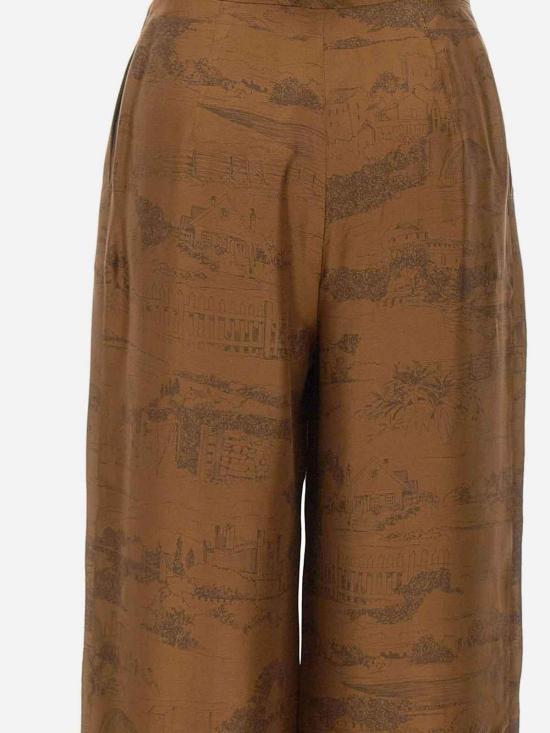 26SS 막스마라 스튜디오 팔라초 팬츠 2616131101600000 Dark Brown - MAX MARA STUDIO